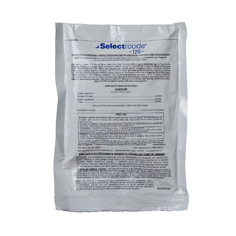 UltraPure Selectrocide® concentrated disinfectant packet - 1g